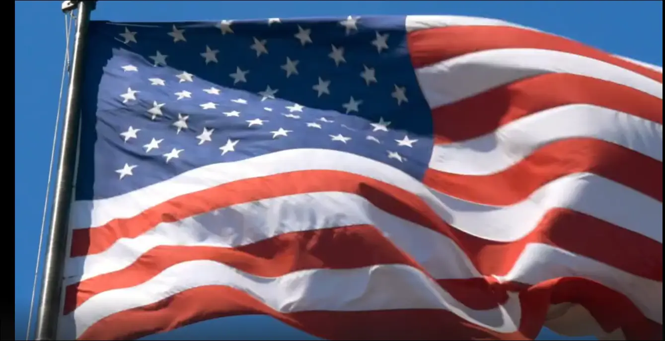 Tampa Bay Trump Club photo of American flag waving in wind